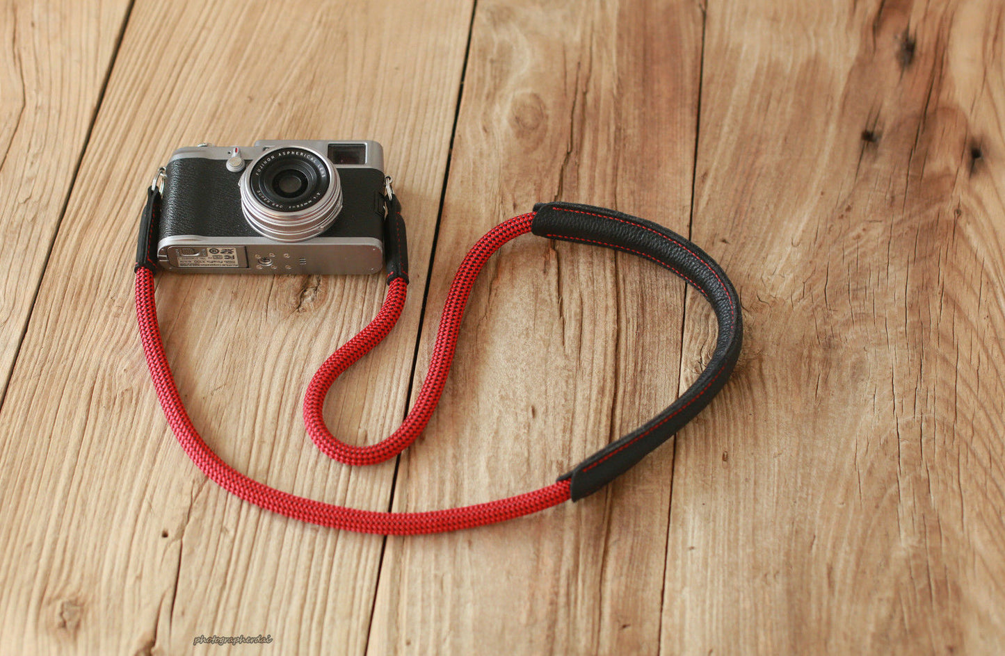 Cool Depressurize Handmade Camera Strap red black Climbing Rope Black Shoulder pad &Windmup.com - windmup