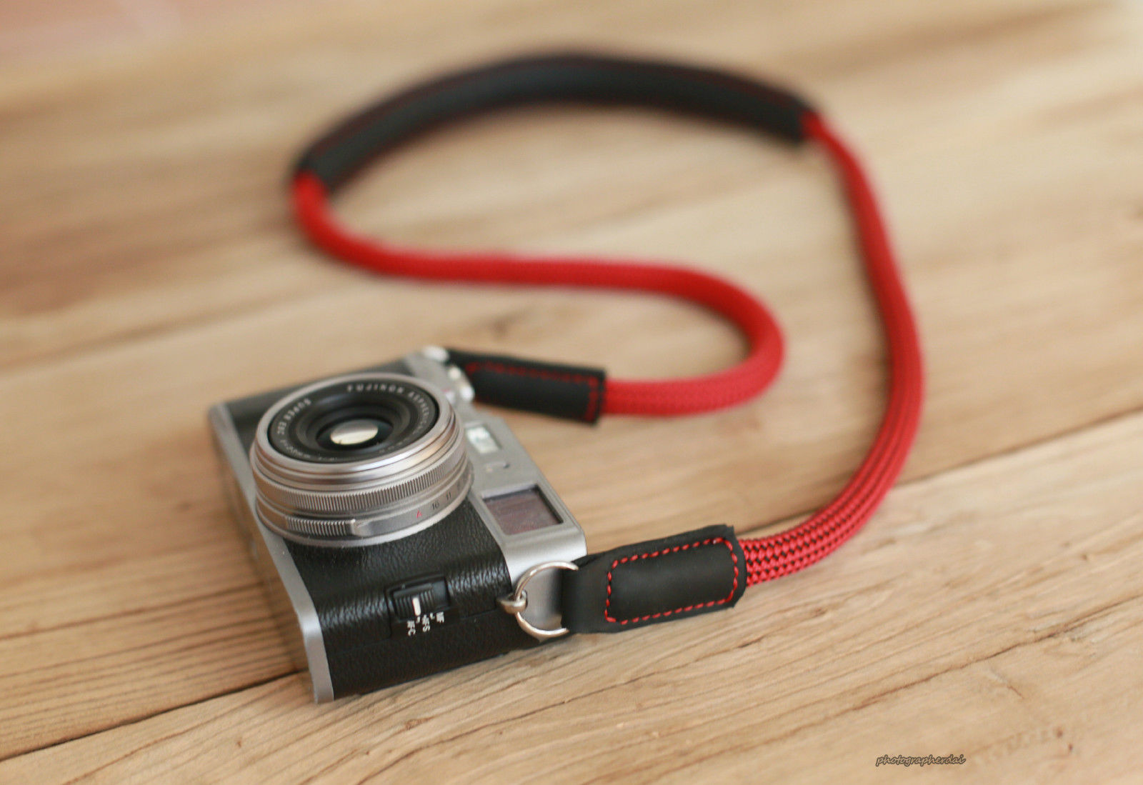 Cool Depressurize Handmade Camera Strap red black Climbing Rope Black Shoulder pad &Windmup.com - windmup