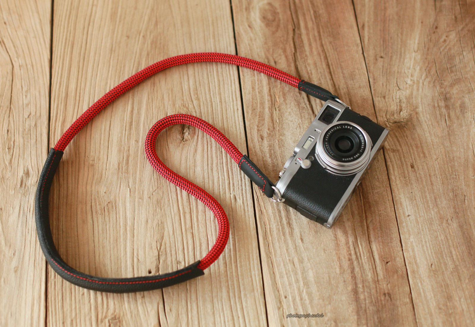 Cool Depressurize Handmade Camera Strap red black Climbing Rope Black Shoulder pad &Windmup.com - windmup