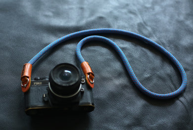 Handmade Camera Strap Sky Blue Climbing Rope E &Windmup.com - windmup