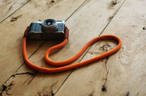 Handmade Camera Strap Orange Climbing Rope &Windmup.com - windmup
