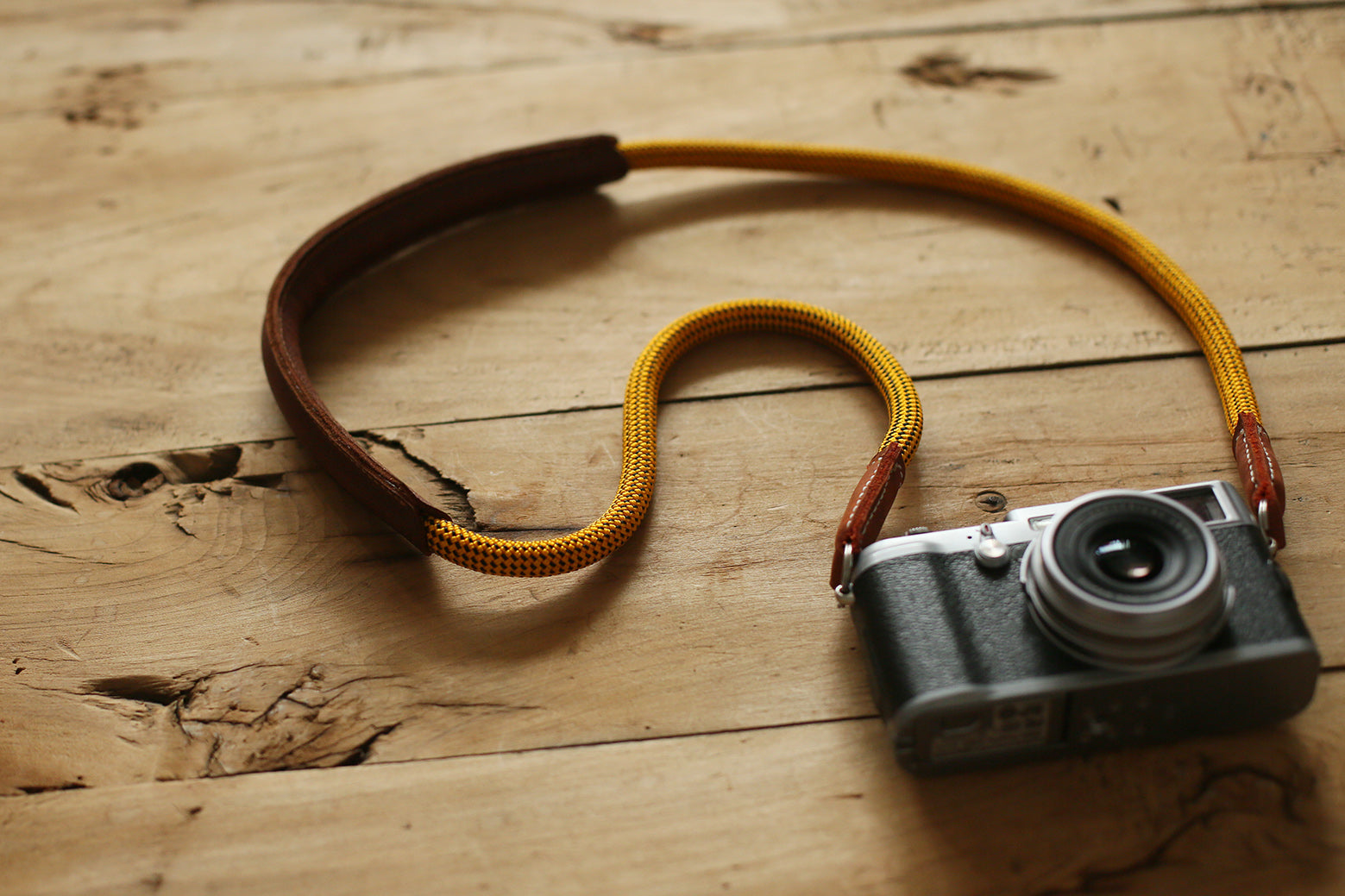 Handmade Shoulder pad  Climbing rope Camera Strap Glod &windmup.com - windmup