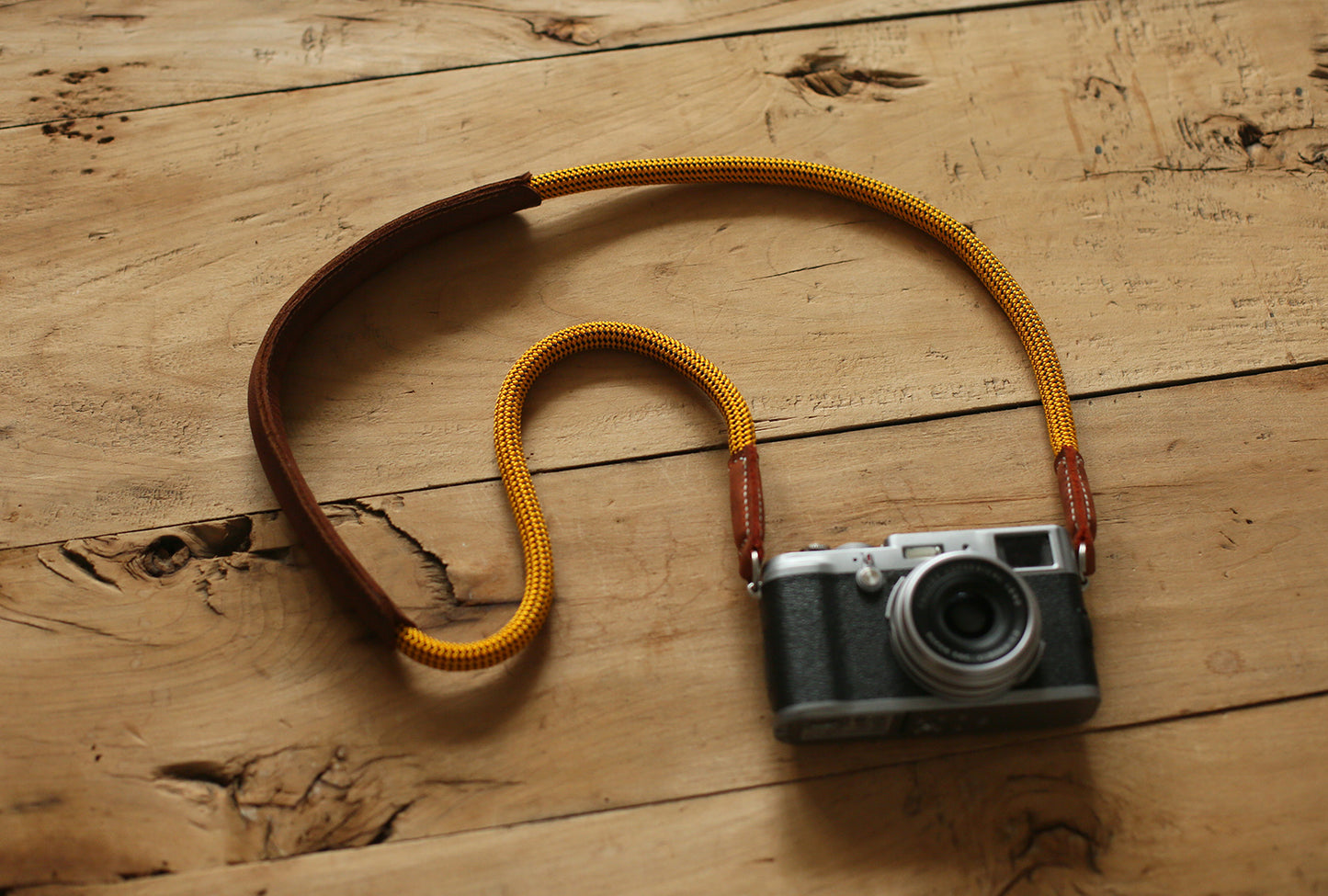 Handmade Shoulder pad  Climbing rope Camera Strap Glod &windmup.com - windmup
