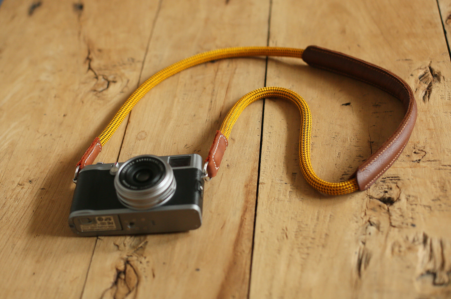 Handmade Shoulder pad  Climbing rope Camera Strap Glod &windmup.com - windmup