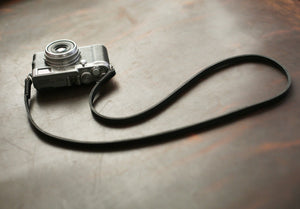 black leather camera strap 8mm