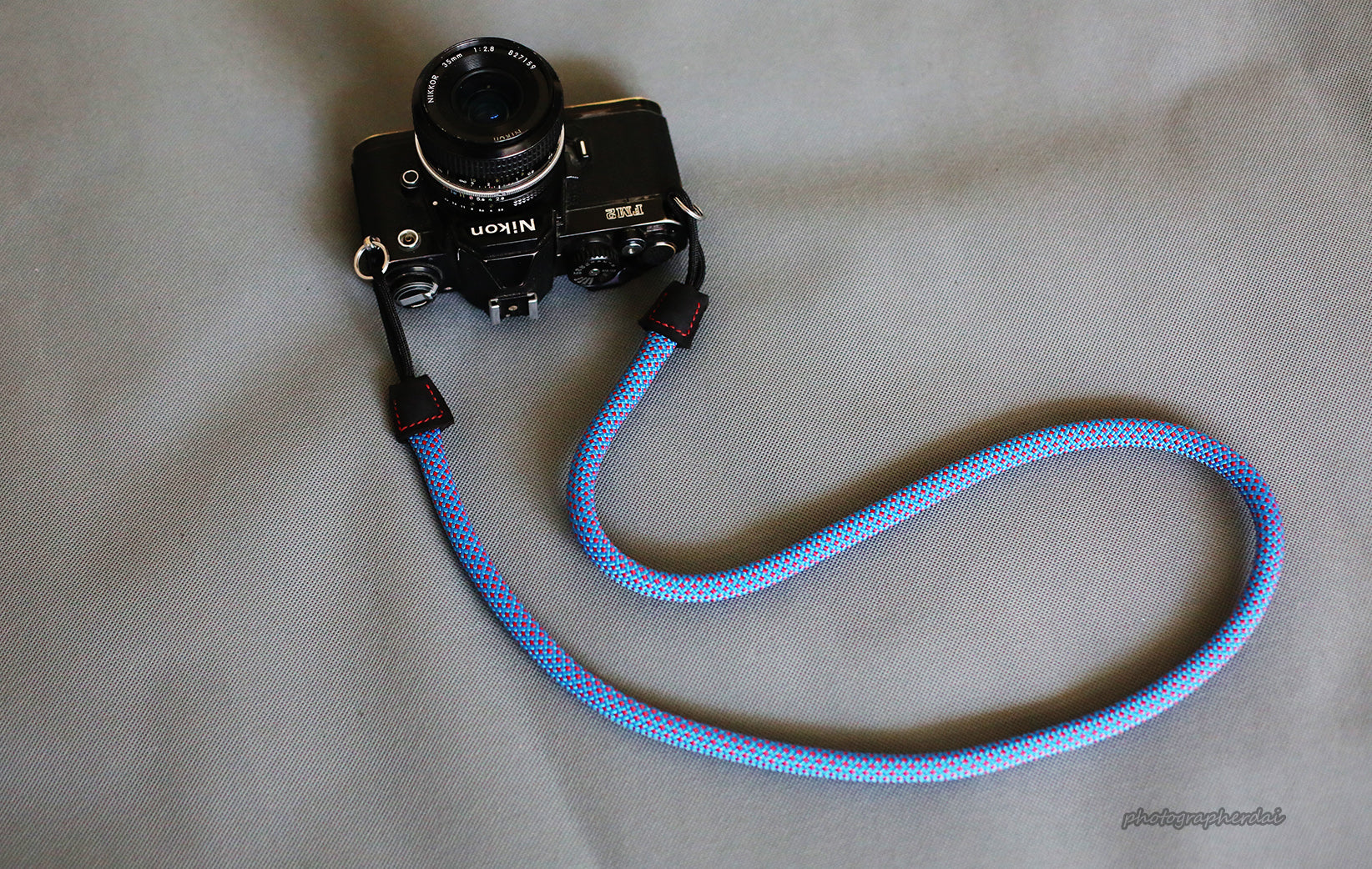 Camera Strap Handmade Agile Sky Blue Climbing Rope &Windmup.com - windmup