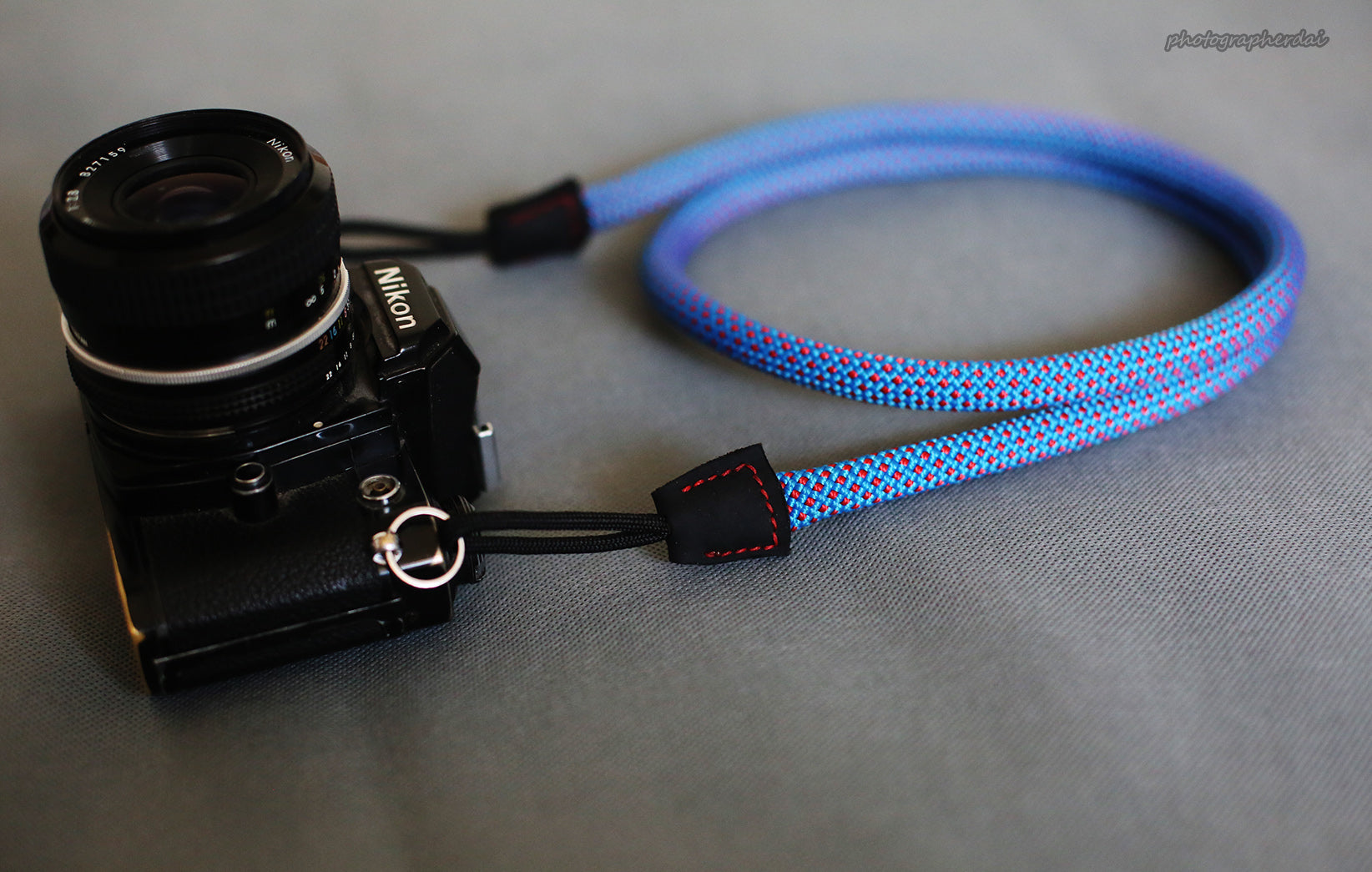 Camera Strap Handmade Agile Sky Blue Climbing Rope &Windmup.com - windmup