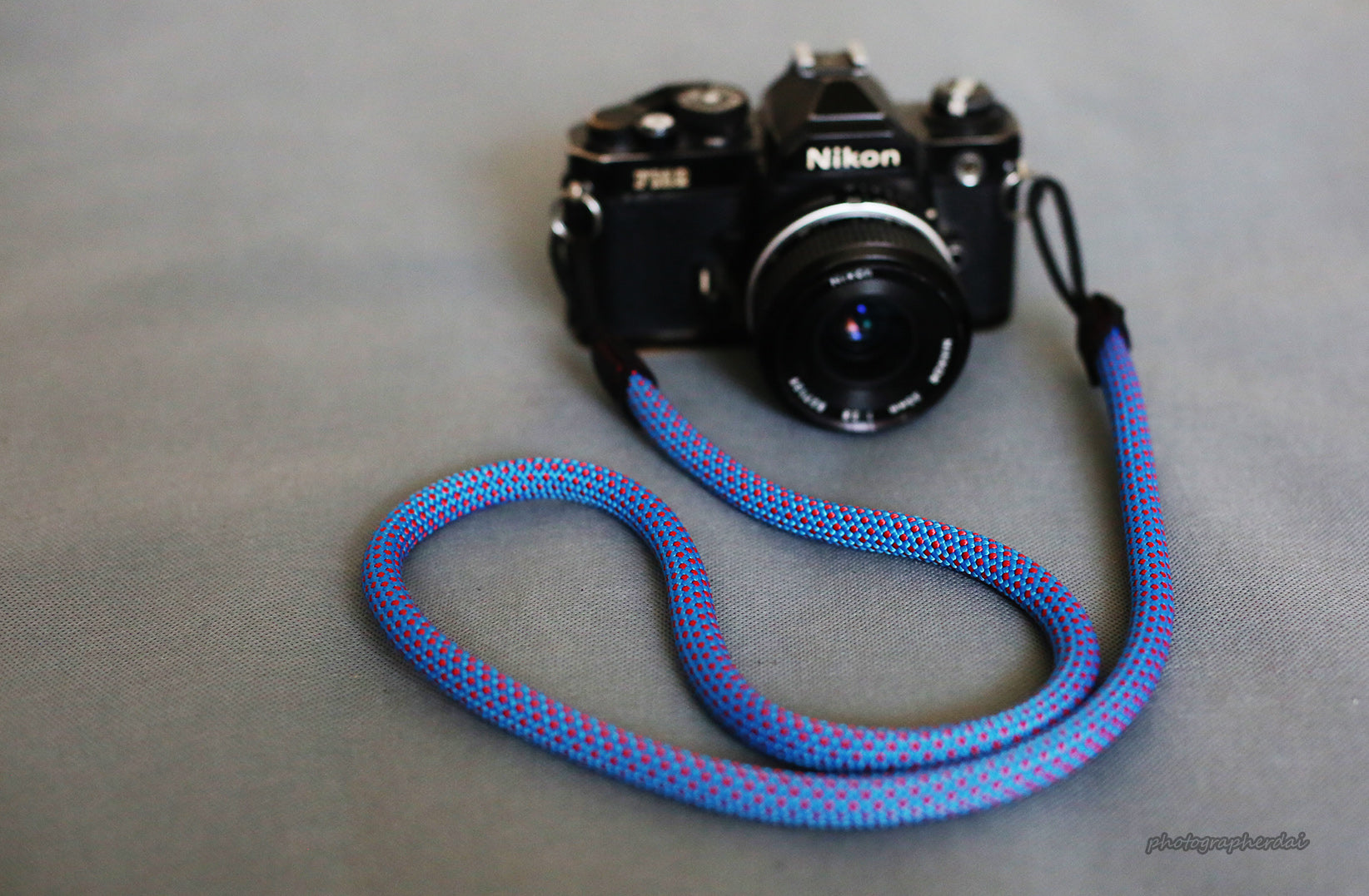 Camera Strap Handmade Agile Sky Blue Climbing Rope &Windmup.com - windmup
