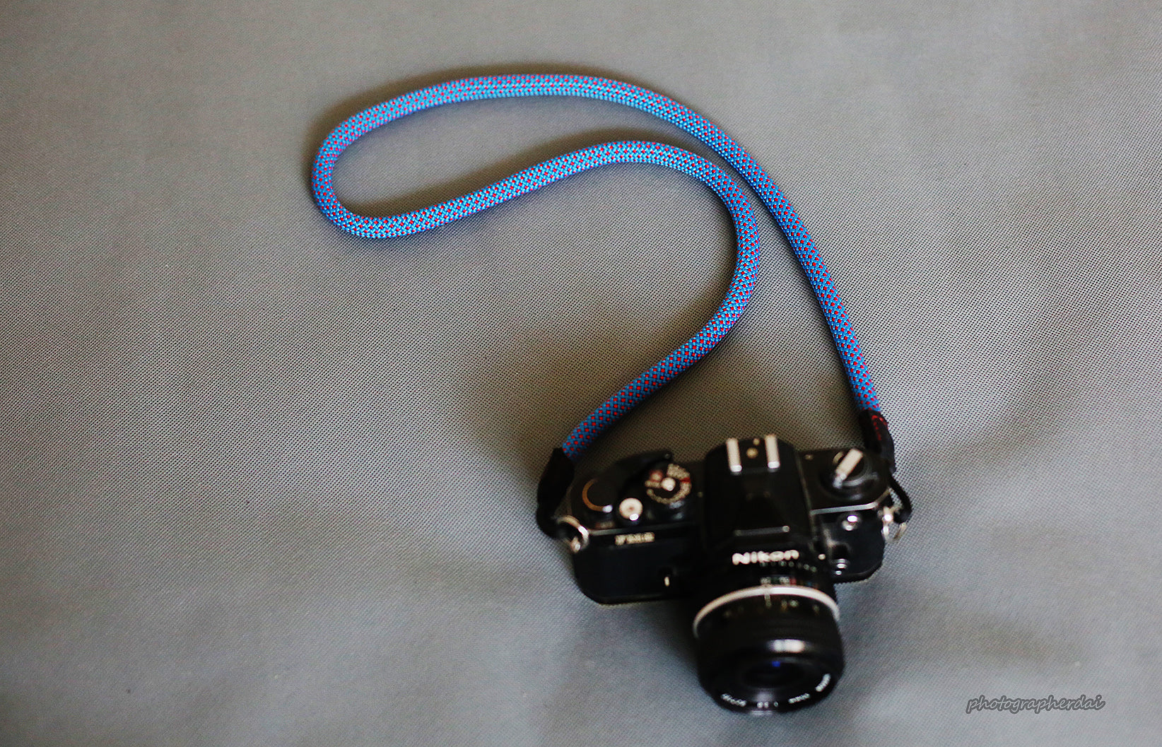 Camera Strap Handmade Agile Sky Blue Climbing Rope &Windmup.com - windmup