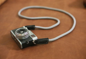 Handmade grey climbing rope camera Strap - windmup