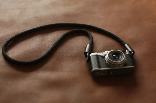 Handmade Camera Strap All black Climbing Rope &Windmup.com - windmup