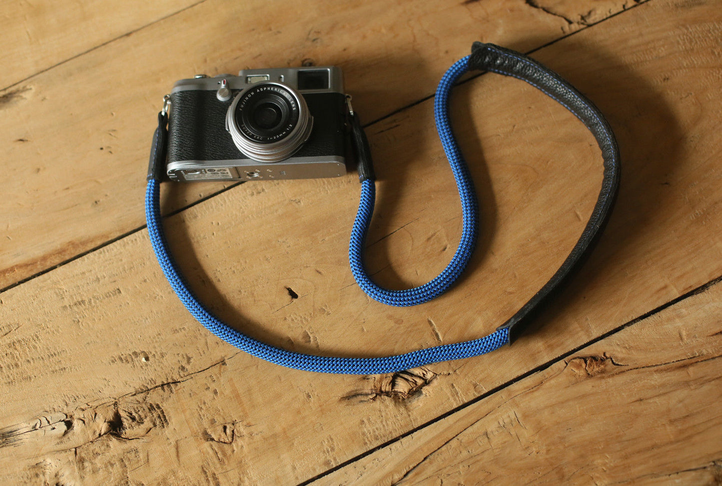 Lightweight climbing rope camera neck strap handmade by Windmup