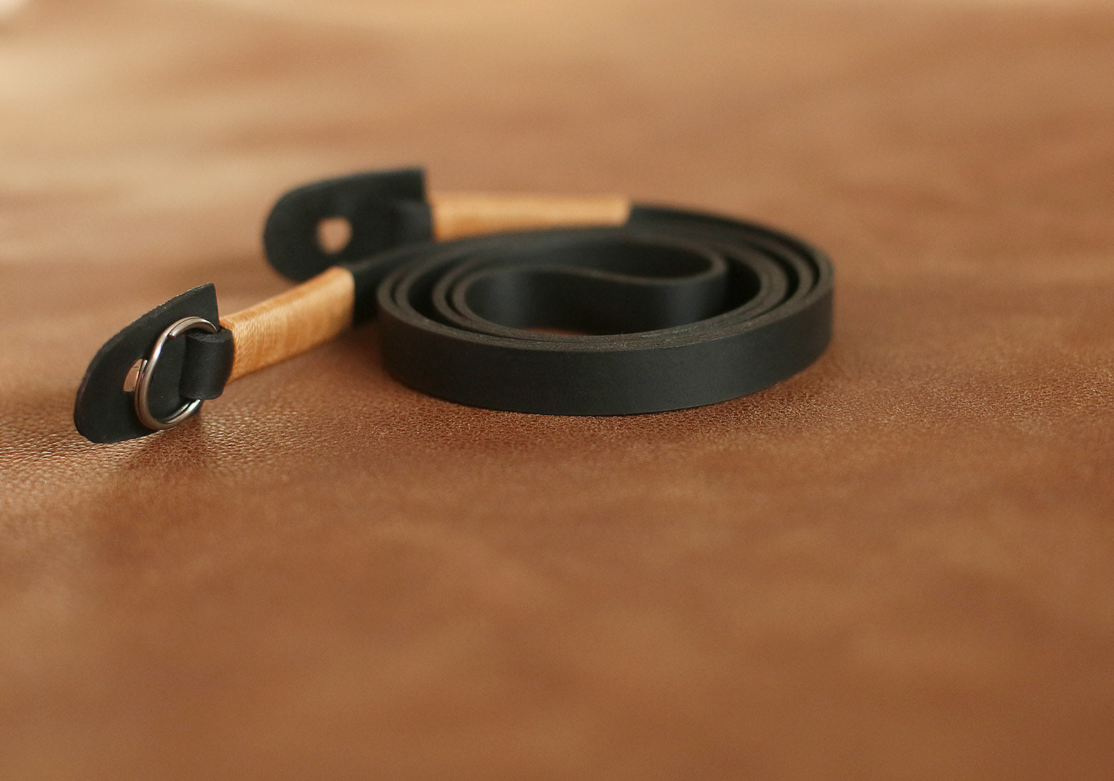 luxury handmade leather camera neck strap
