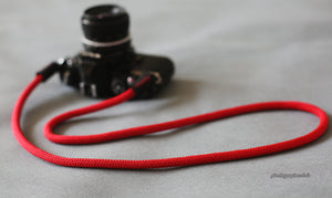 Handmade Camera Strap Red Climbing Rope A&Windmup.com - windmup