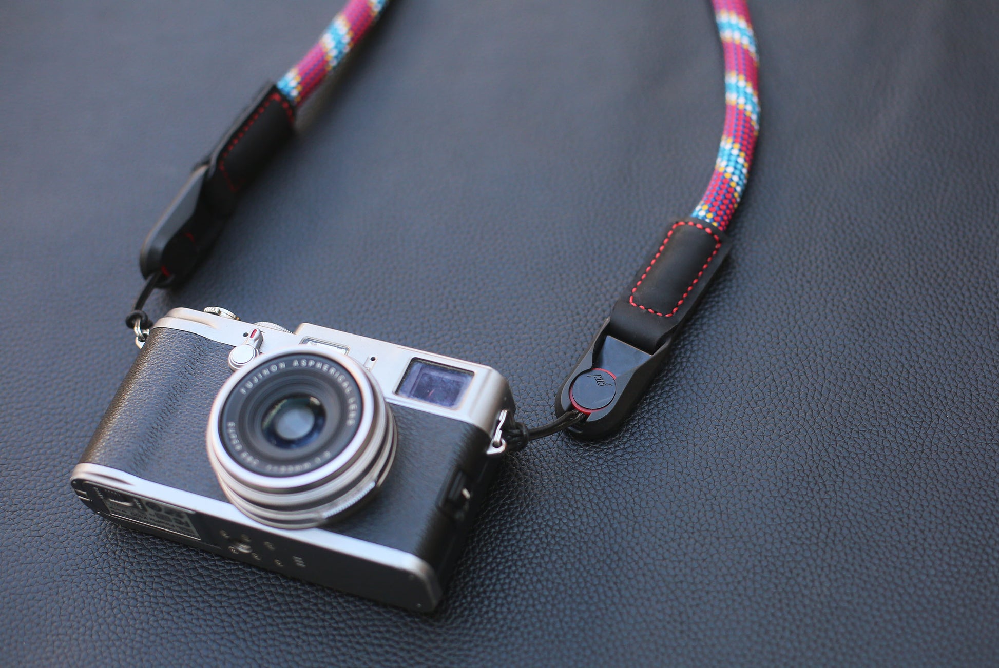 Quick-release anchor clipped to camera lug