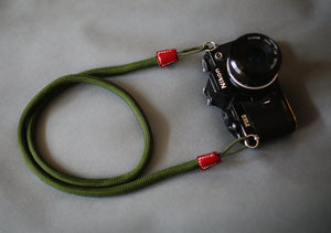 Handmade Camera Strap ArmyGreen Climbing Rope F&Windmup.com - windmup