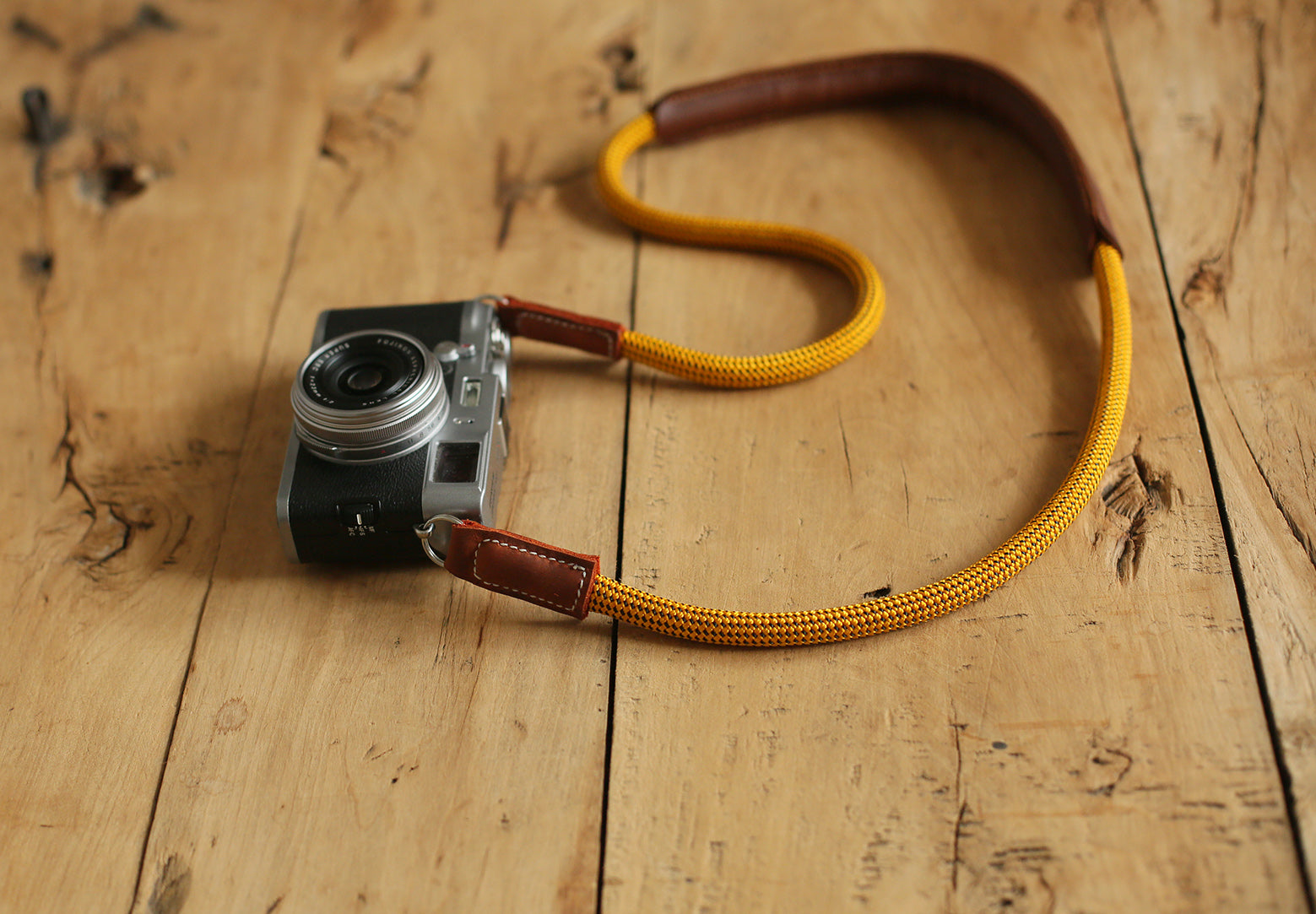 handmade rope neck strap with padding