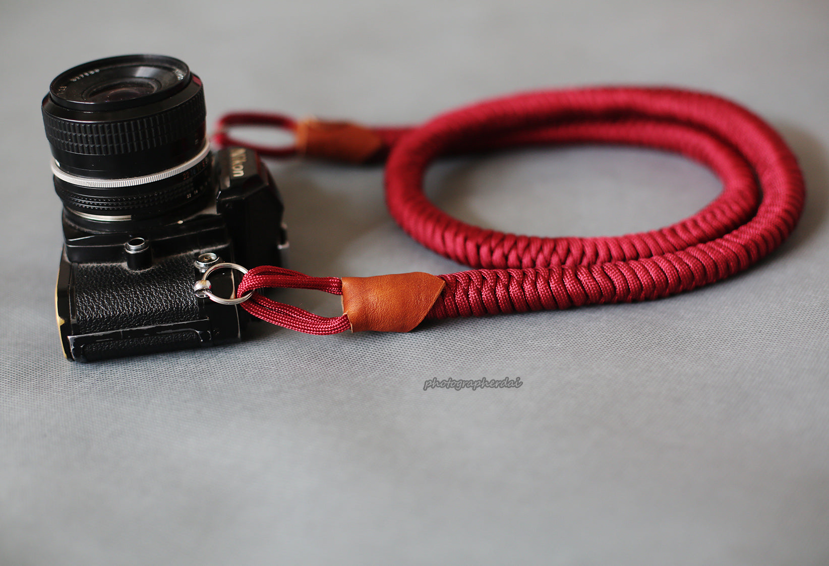COOL handmade weave camera strap generous red dates soft &windmup.com - windmup