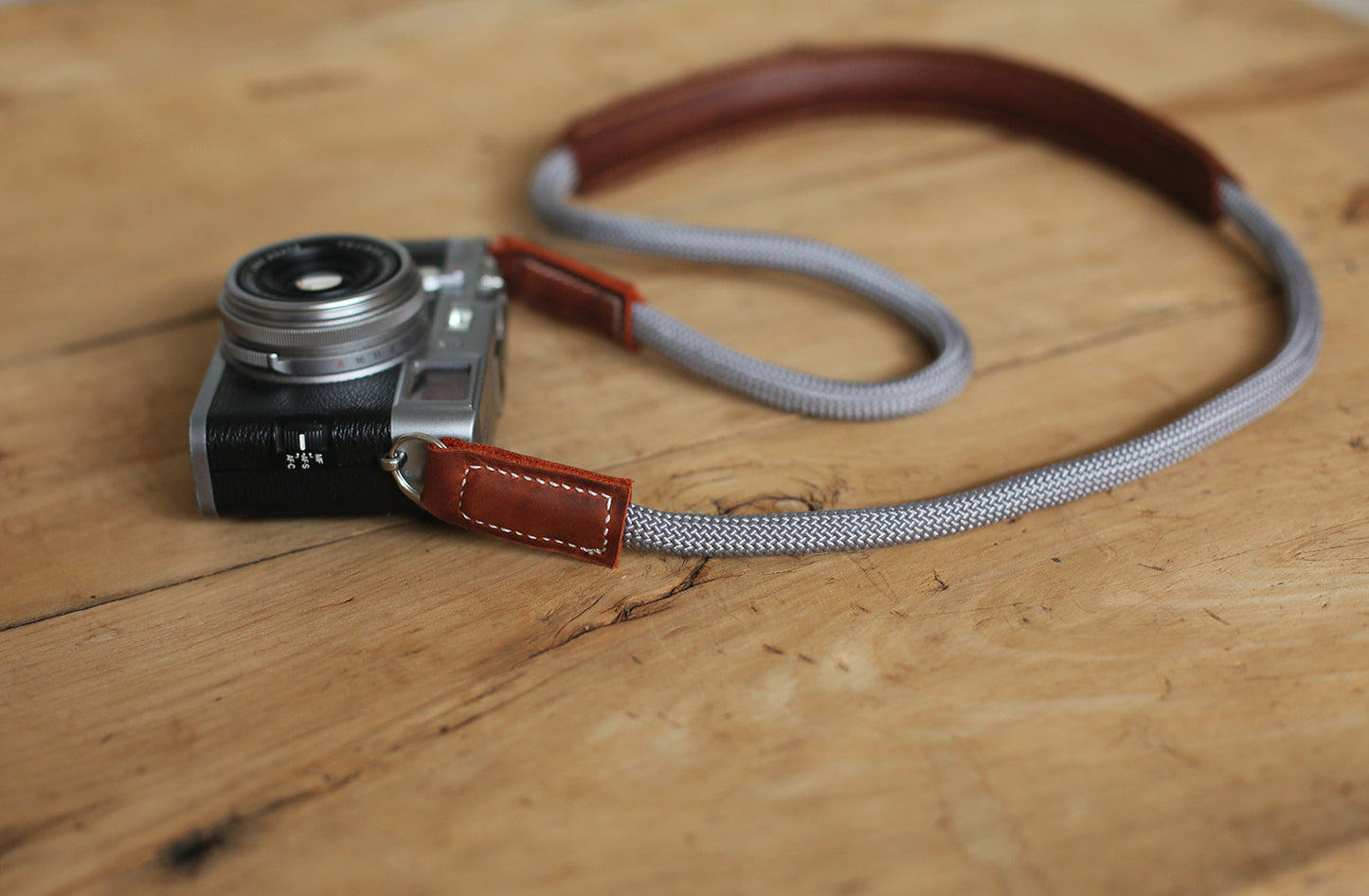 10mm gray rope camera neck strap for mirrorless camera